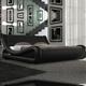 Volo Italian Modern Leather Bed / 4 Ft 6 Double / Black / Nomattress Frameonly