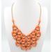 J. Crew Jewelry | J Crew Acrylic Bead Orange Bib Goldtone Statement Necklace | Color: Gold/Orange | Size: Os
