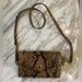 Michael Kors Bags | Michael Kors Snakeskin Wallet Crossbody | Color: Brown/Tan | Size: Os