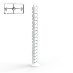 TecLines TKF001W Kabelführung für Steh-Sitz Tisch 128,5 cm, weiß Image