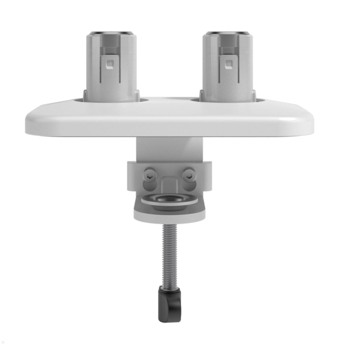 Dataflex Viewprime Zubehör Dual Tischklemme für 2 Monitorhalter (65.920), weiß Image