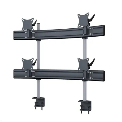 MonLines MTH280B Para 2+2 Monitorhalterung mit Tischklemme bis 32 Zoll, schwarz Image
