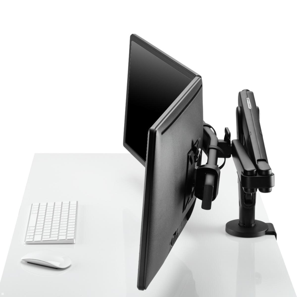 CBS Ollin Monitorhalterung für 2 Monitore mit Tischklemme, schwarz Image