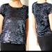 Anthropologie Tops | Anthropologie Leifsdottir Sequin Short Sleeve Top Size Medium. | Color: Blue | Size: M