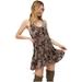 Free People Dresses | Free People Ellie Mini Dress Velvet Burnout Size Medium | Color: Brown/Pink | Size: M