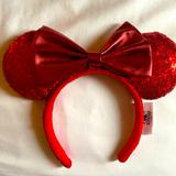 Disney Accessories | Beautiful Red Sequin Mouse Ears. I Used Them For A Minnie Mouse & Cars Outfit. | Color: Red | Size: Os