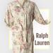 Ralph Lauren Intimates & Sleepwear | Lauren By Ralph Lauren Notch Collar Button Down Drawstring Pj Set In Pink Floral | Color: Pink | Size: Xl