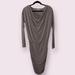 Athleta Dresses | Athleta Solstice Cowl Neck Ruched Modal Wool Long Sleeve Dress Size M | Color: Gray | Size: M