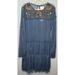 Anthropologie Dresses | Anthropologie Maeve Sarama Tunic Long Sleeve Mini Trapeze Dress Blue Large New | Color: Blue | Size: L