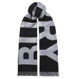 Burberry Accessories | Burberry Fringed Metallic Wool-Blend Jacquard Scarf | Color: Black/Silver | Size: Os