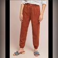 Anthropologie Pants & Jumpsuits | Anthropologie Rowan High Rise Embroidered Joggers Pull On Pants Rust Brown Sz Xs | Color: Orange | Size: Small