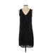 MICHAEL Michael Kors Cocktail Dress - Mini V Neck Sleeveless: Black Solid Dresses - Women's Size 2