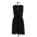 J.Crew Casual Dress: Black Brocade Dresses - Women's Size 10