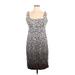 Calvin Klein Casual Dress: Silver Animal Print Dresses - Women's Size 12