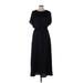 CATHERINE Catherine Malandrino Casual Dress - Maxi: Black Solid Dresses - Women's Size Large