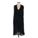 H&M Casual Dress - Wrap: Black Dresses - Women's Size 6