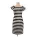 Joseph Ribkoff Casual Dress - Sheath: Gray Argyle Dresses - Women's Size 8