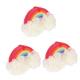 Housoutil 3 Pcs Rainbow Bath Ball Bath Scrubber Infant Bathtub Foam Body Wash Infant Tub Shower Body Scrubber Bath Loofah Rainbow and Cloads Kids Mesh Shower Newborn Washing Ball Soft Sponge