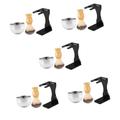 FRCOLOR Shave Brush 5 Sets Shaving Set Man Third Gear Wood Shave Shaving Cream Brush