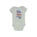 Child of Mine by Carter's Short Sleeve Onesie: Gray Marled Bottoms - Size 0-3 Month