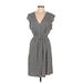 H&M Casual Dress - Midi: Gray Print Dresses - Women's Size Medium