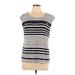 Calvin Klein Sleeveless Top Ivory Stripes Scoop Neck Tops - Women's Size Large