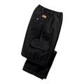 Blair Men's Haband Men's Casual Joe® Stretch Waist Poplin Cargo Pants - Black - 46