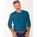 Blair Men's John Blair Everyday Jersey Knit Long-Sleeve No-Pocket Crew Neck Tee - Blue - 3XL