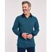 Blair Men's John Blair Long-Sleeve Piqué Polo - Blue - XLG