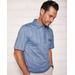 Blair Men's John Blair Short-Sleeve Tone-on-Tone Polo - Blue - 2XL