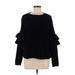 Mossimo Supply Co. Pullover Sweater: Black Solid Tops - Women's Size Medium