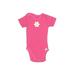 Gerber Short Sleeve Onesie: Pink Floral Motif Bottoms - Size 12 Month