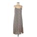 MNG Casual Dress - A-Line Scoop Neck Sleeveless: Gray Dresses - Women's Size 6