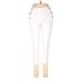 Jules & Leopold Casual Pants - High Rise Skinny Leg Cropped: White Bottoms - Women's Size Medium