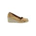 Lauren by Ralph Lauren Wedges: Tan Solid Shoes - Women's Size 9 - Almond Toe