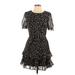 Mi ami Casual Dress: Black Polka Dots Dresses - Women's Size Large