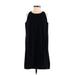 White House Black Market Casual Dress - Shift: Black Solid Dresses - Women's Size 0