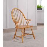 Alcott Hill® Littoral Windsor Back Arm Chair Wood in Brown | Wayfair 790FADBEF6264BA0AEC08249A7DFB67D