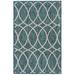 Blue/White Rectangle 2'2" x 3' Area Rug - Red Barrel Studio® Teal_Unique Loom Gitter Outdoor Trellis Rug Polypropylene | Wayfair