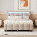 Ivy Bronx Huxon Platform Storage Bed Upholstered/Linen in Brown | 43.7 H x 64.6 W x 86.6 D in | Wayfair 8090978BEF094921B5250CE35669474E