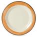 Wrought Studio™ G.E.T. 10.5" Heavy-Duty Wide Rim Melamine Plastic Dinner Plate Set of 12 Melamine in Orange/White | 10.5 W in | Wayfair