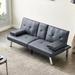 Latitude Run® Convertible Sofa Bed Adjustable Couch Sleeper Modern Faux Recliner Reversible Loveseat Folding Daybed Guest Bed | Wayfair