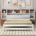 Red Barrel Studio® Amarlia Pine Wood+MDF Platform Storage Bed Wood in Gray | 45.1 H x 88.5 W x 86.8 D in | Wayfair AB120864DF294A6EB6BD8ED0D5735C8D