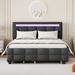 Ivy Bronx Huxon Platform Storage Bed Upholstered/Linen in Gray | 43.7 H x 64.6 W x 86.6 D in | Wayfair 6BD6B8DF77F34E6183C4BD94E16F09F0