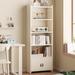 Ebern Designs Partaap Storage Bookcase Wood in White | 66.33 H x 23.62 W x 11.81 D in | Wayfair 28F73815FB824EEC88728DFCC597AE70