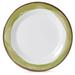 Wrought Studio™ G.E.T. 10.5" Heavy-Duty Wide Rim Melamine Plastic Dinner Plate Set of 12 Melamine in Green/White | 10.5 W in | Wayfair