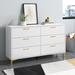 Willa Arlo™ Interiors Paulk 6 Drawer 58.5" W Double Dresser Wood in White | 34.25 H x 58.5 W x 15.75 D in | Wayfair