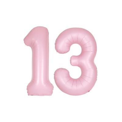 XL Folienballon rosa Zahl 13