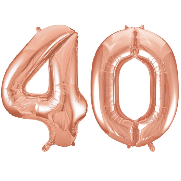 XL Folienballon roségold Zahl 40 Image