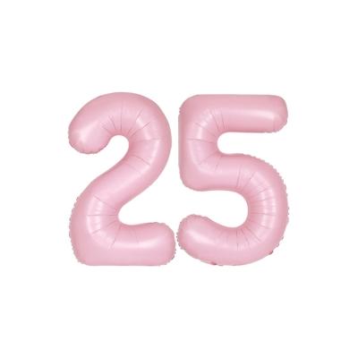XL Folienballon rosa Zahl 25